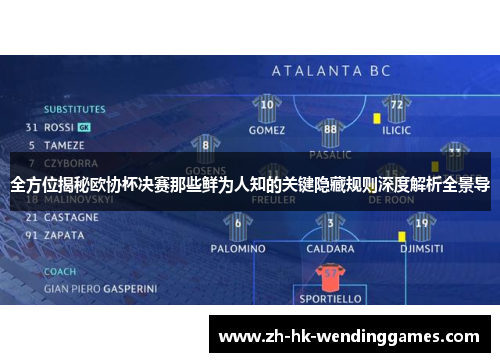 全方位揭秘欧协杯决赛那些鲜为人知的关键隐藏规则深度解析全景导